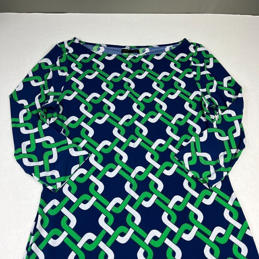 Banana Republic Work Shift Medallion Print 3/4 Sleeve Stretchy Pullover SMALL - Picture 3 of 10